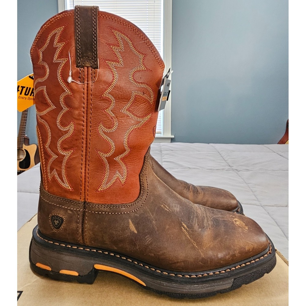Ariat® (Men's 10 D) WorkHog™ ATS® Max Square-Toe Work Boot in Dark Earth - $220 - Picture 5 of 12